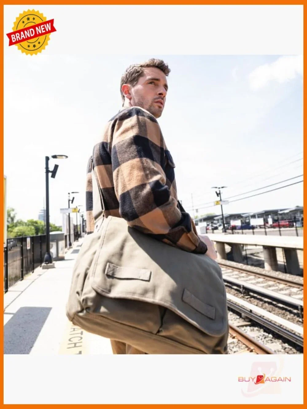 Classic Canvas Messenger Bag – Heavy Duty Shoulder Bag